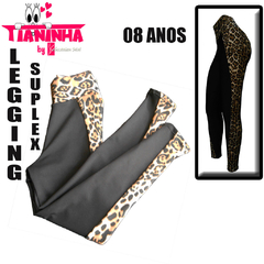 Calça legging infantil, 8 anos, suplex