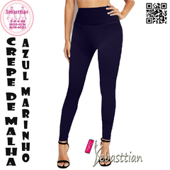 Calça legging azul marinho, do P ao Plus Size 60/62.