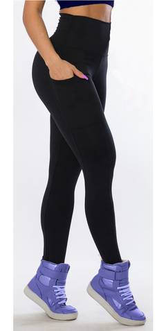 Legging preta bolsos, do P ao Plus Size (64/66) - comprar online