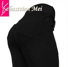 Calça feminina social preta bolsos, do P ao Plus size 64/66. - comprar online