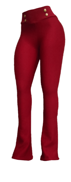 Calça flare vermelho cereja, tam. G(44), tecido colmeia - Sebasttian-Roupas Femininas