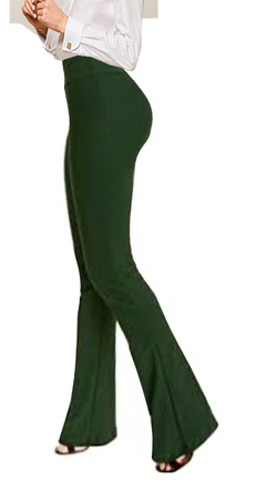 Calça feminina verde militar,plus size 48/50, crepe de malha - comprar online