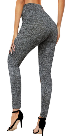 Legging cinza mescla, disp. do P ao plus size 64/66, cintura alta. - Sebasttian-Roupas Femininas