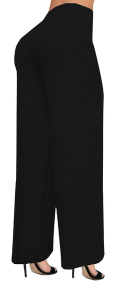 Pantalona preta colmeia, M(40/42) e Plus Size 56/58, tecido colmeia - comprar online