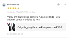 Legging flare preta, do P ao plus size (64/66), suplex e cirrê - loja online