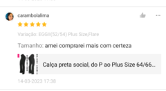 Calça social preta bolsos, do P ao Plus (64/66). - comprar online