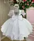 Vestido Infantil Branco Renda Tule Glitter Luxo na internet