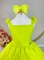 Vestido Infantil Verde Neon Saia Babados - R$134,90 (pedido pelo WhatsApp) - comprar online