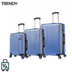 Set Valijas Trendy x3 Celeste (20", 24" y 28")