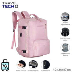 Mochila De Viaje Travel Tech Rosa