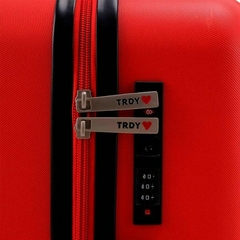 Set Valijas Trendy x3 Rojas (20", 24" y 28") - tienda online