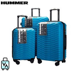 Set Valijas Hummer x3 Azules (20", 24" y 28")
