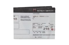 Billeteras de Papel Tyvek® - Monkey Wallets® - Boarding Pass