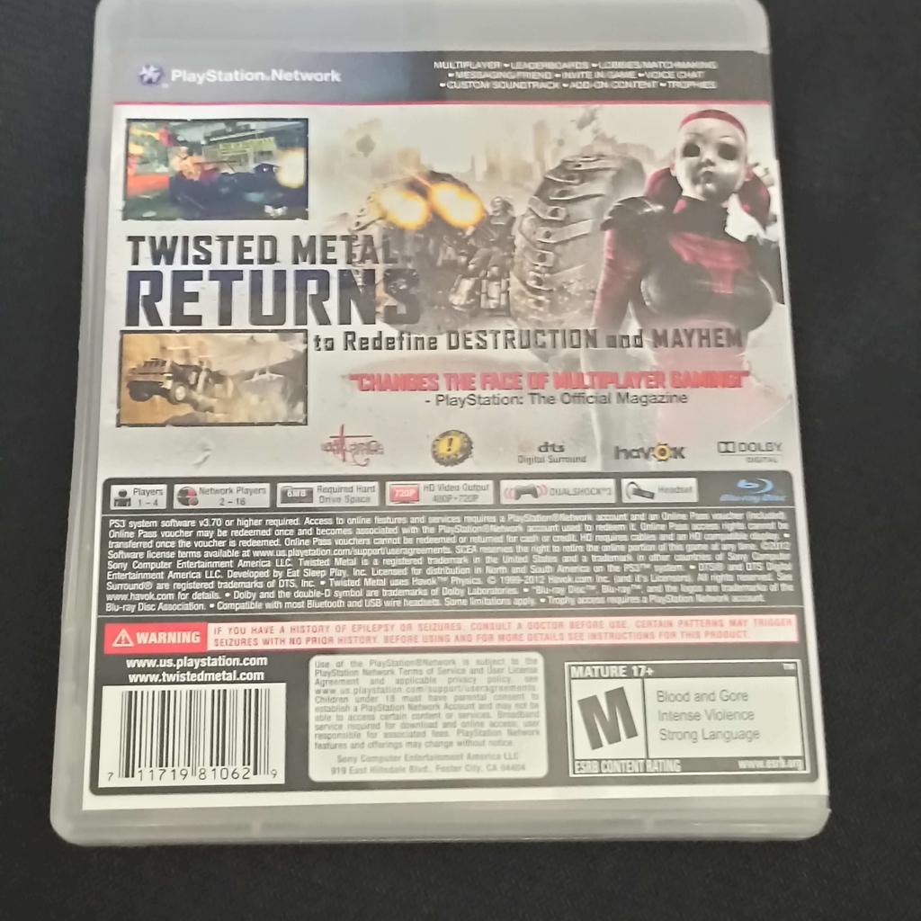 Jogo Twisted Metal - PS3