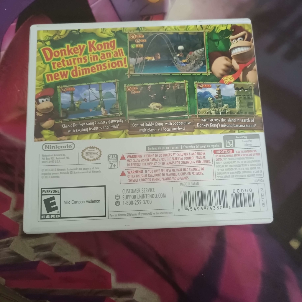 Jogo Donkey Kong Country Returns 3d - Nintendo 3ds