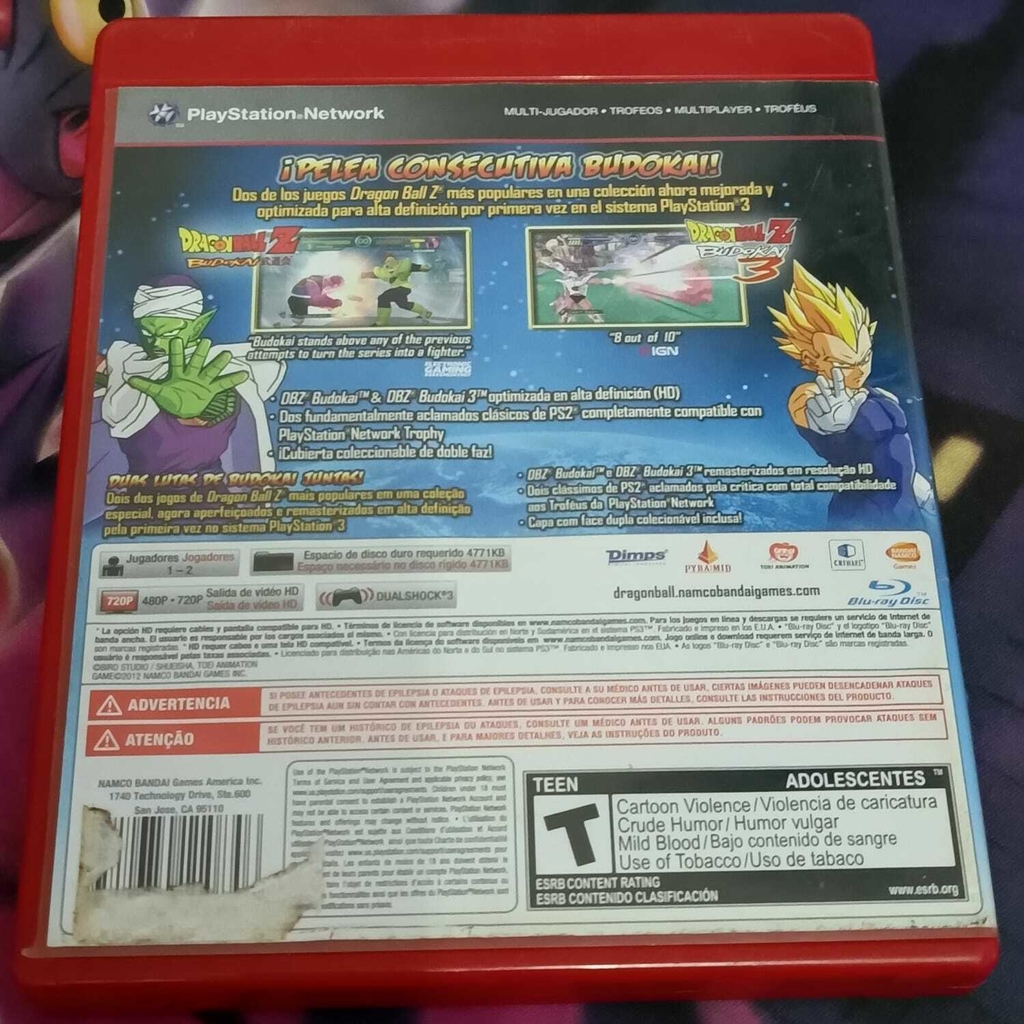 Dragon Ball Z Budokai HD Collection Budokai 1 Budokai 3 PS3