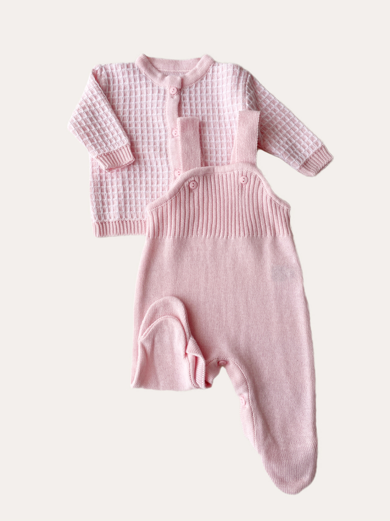 CONJUNTO XADREZ ROSA E BRANCO – G&G Babies