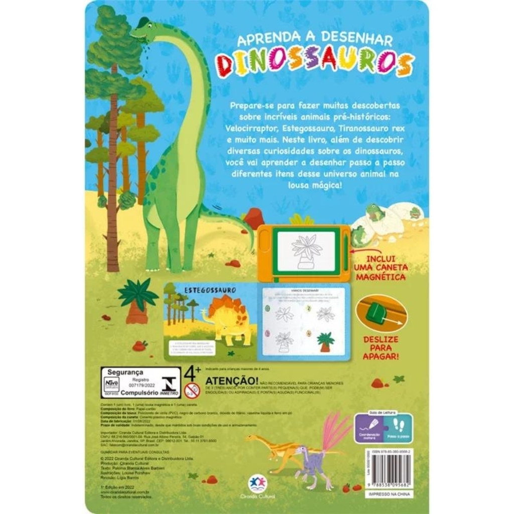 Livro Infantil Colorindo Dinossauros Ciranda Cultural - Papelaria