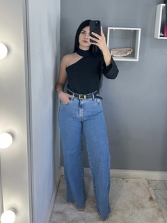 Calça wide leg jeans - comprar online