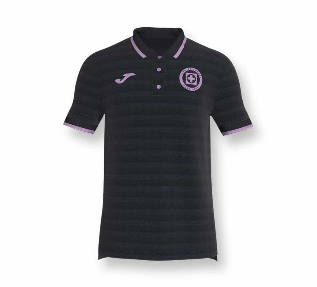 Playera joma tipo polo cruz azul negra caballero