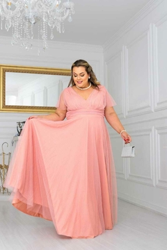 Vestido longo para festa store de casamento plus size