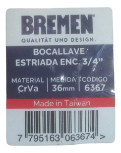 Tubo 3/4 Estriado 36mm Bremen 6367 en internet