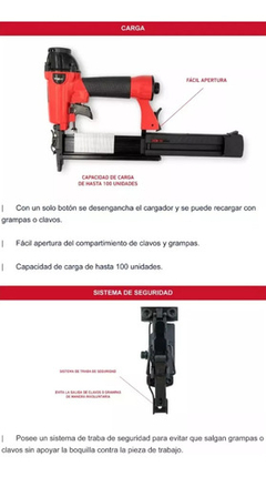 Clavadora Engrampadora Neumatica Wembley Grampadora 2 En 1 - Herramientas Dali