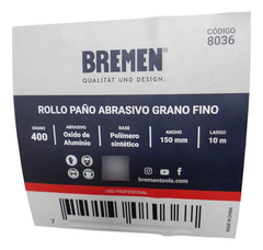 Rollo Paños Abrasivos Bremen 8036 Grano 400 10m 15cm en internet