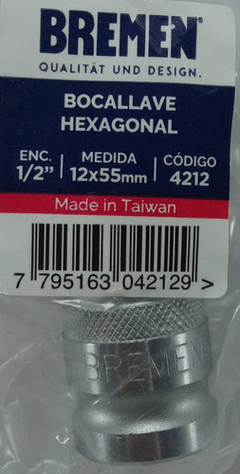 Tubo Bocallave P. Hexagonal Allen 12mm Enc 1/2 Bremen 4212 en internet