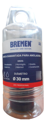 Broca Diamantada Amoladora Bremen 30mm 8055 - Herramientas Dali