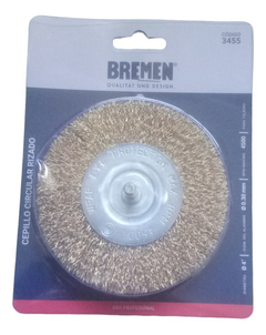 Cepillo Circular 4 Rizado C/perno Para Taladro Bremen 3455 - Herramientas Dali