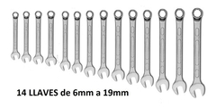 Set Juego 14 Llaves Combinada Acodada 6 A 19mm Ruhlmann en internet