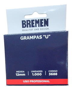 Grampas Grapas U Bremen Engrampadora Manual 12 Mm 1000 Pzs en internet