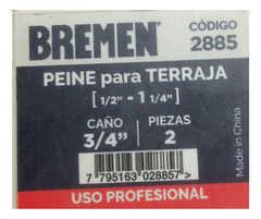 Peines Para Terraja 3/4 PuLG P/ Terraja Manual Bremen 2885 - comprar online