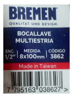 Tubo Multiestria Enc 1/2 M8 X 100 Mm Bremen 3862 - Herramientas Dali