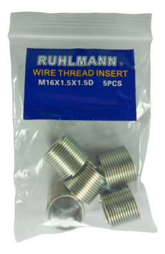 Insertos Para Roscas M16 X 1.5 5u. Unidades Ruhlmann Ru43040 - comprar online