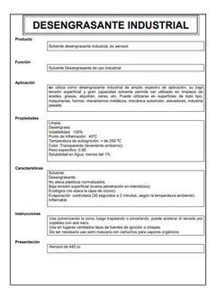Desengrasante Industrial Locx 440cc Uso Automotor Industrial - tienda online