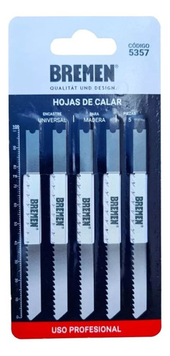 Hoja De Calar Encastre Tipo U Madera U101b 5 U. Bremen 5357