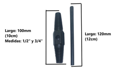 Imagen de Extractor Tornillos Rosca Izquierda 1/2 3/4 Eurotech Eu6643