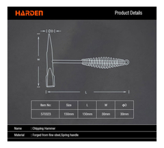 Piqueta Para Soldador Herrero Forjado Escoria Harden 500g en internet