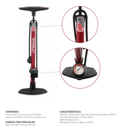 Inflador Medidor Mano Manometro 160psi 11bar Wembley 7788 - comprar online