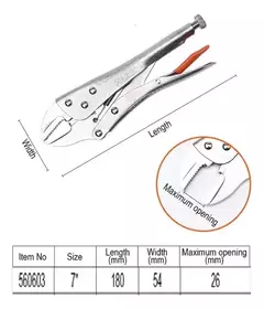 Pinza De Presion Perro Recta 7 Pulgadas 180mm Harden 560603 - comprar online