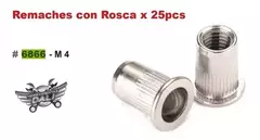 Remaches Cuerpo Estriado Tuerca Roscado M4 X 25 Aluminio en internet