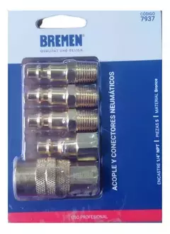 Set Juego Acople Rapido Neumatica Bronce X5p Bremen 7937 - tienda online