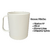 CANECA PLASTICA 400 ML PP BRANCA LISA - comprar online