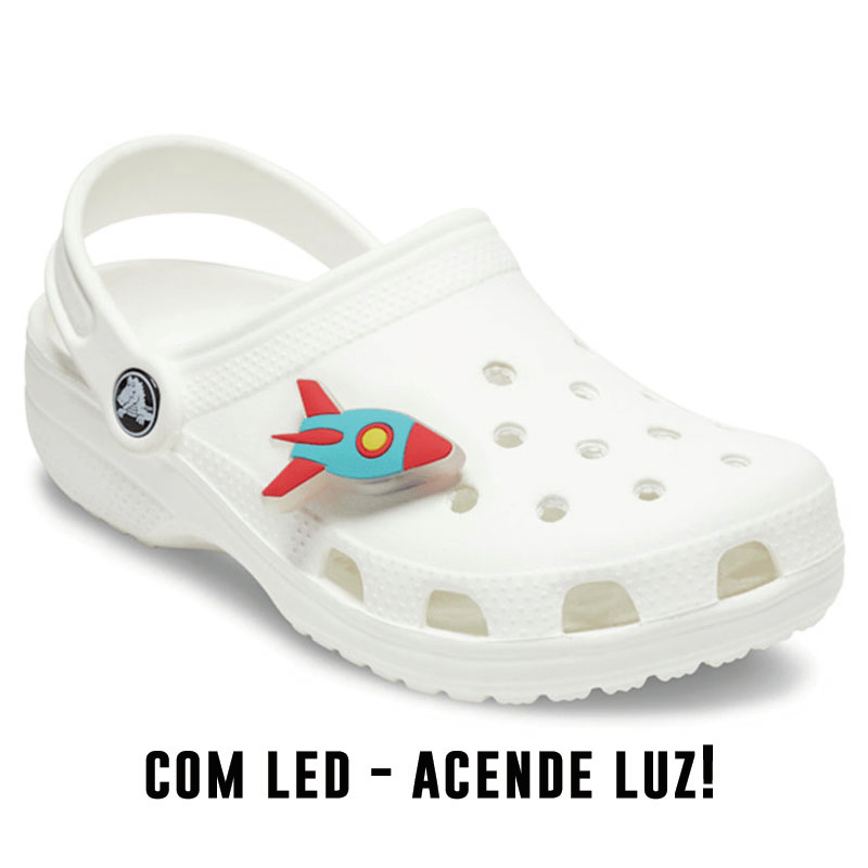 Crocs Jibbitz Broche Rocketship Led Produto Original