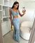 CONJUNTO LILY SAIA MIDI E CROPPED EM FLOR na internet