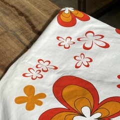 Mantel Flores Retro Naranja - Basart