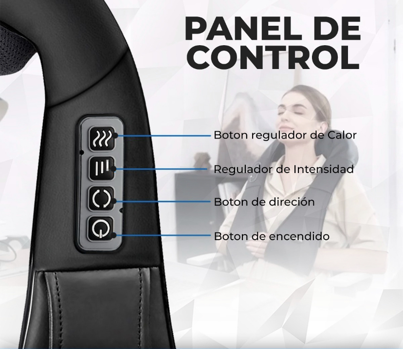 Masajeador cervical hombros pies shiatsu calor infrarrojo sales