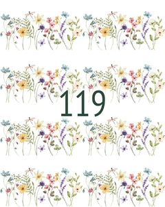 Papel de Transferencia 119 (flores y mariposas)